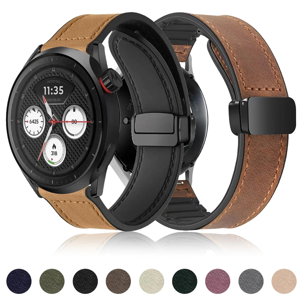 Motorola Smartwatch Accessories - Soft Leather Strap for Motorola Moto