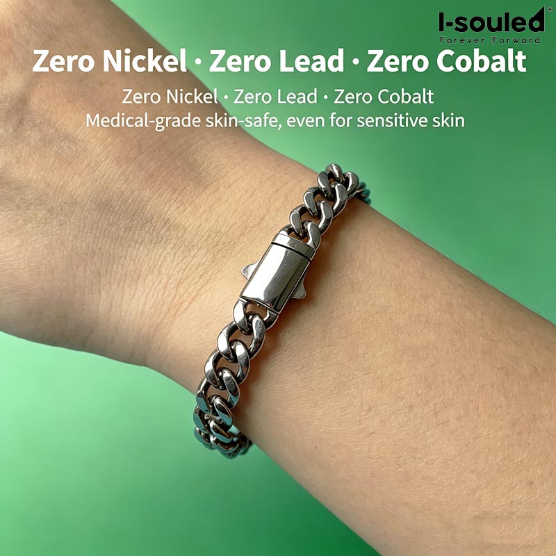 7mm Titanium Cuban Link Chain  - огляд і ціна Ceramic Link Bracelet