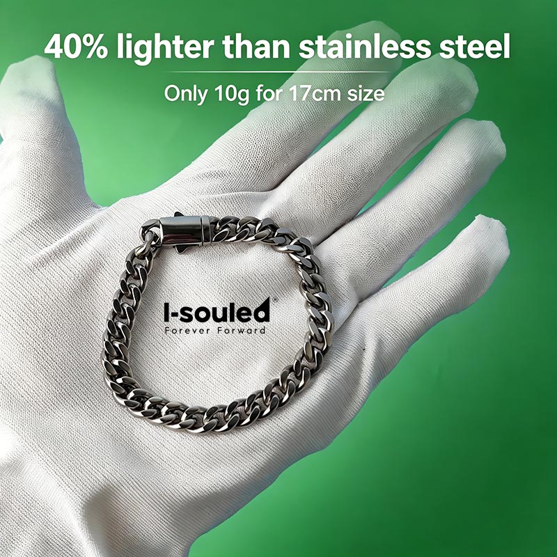 7mm Titanium Cuban Link Chain  - огляд і ціна Ceramic Link Bracelet