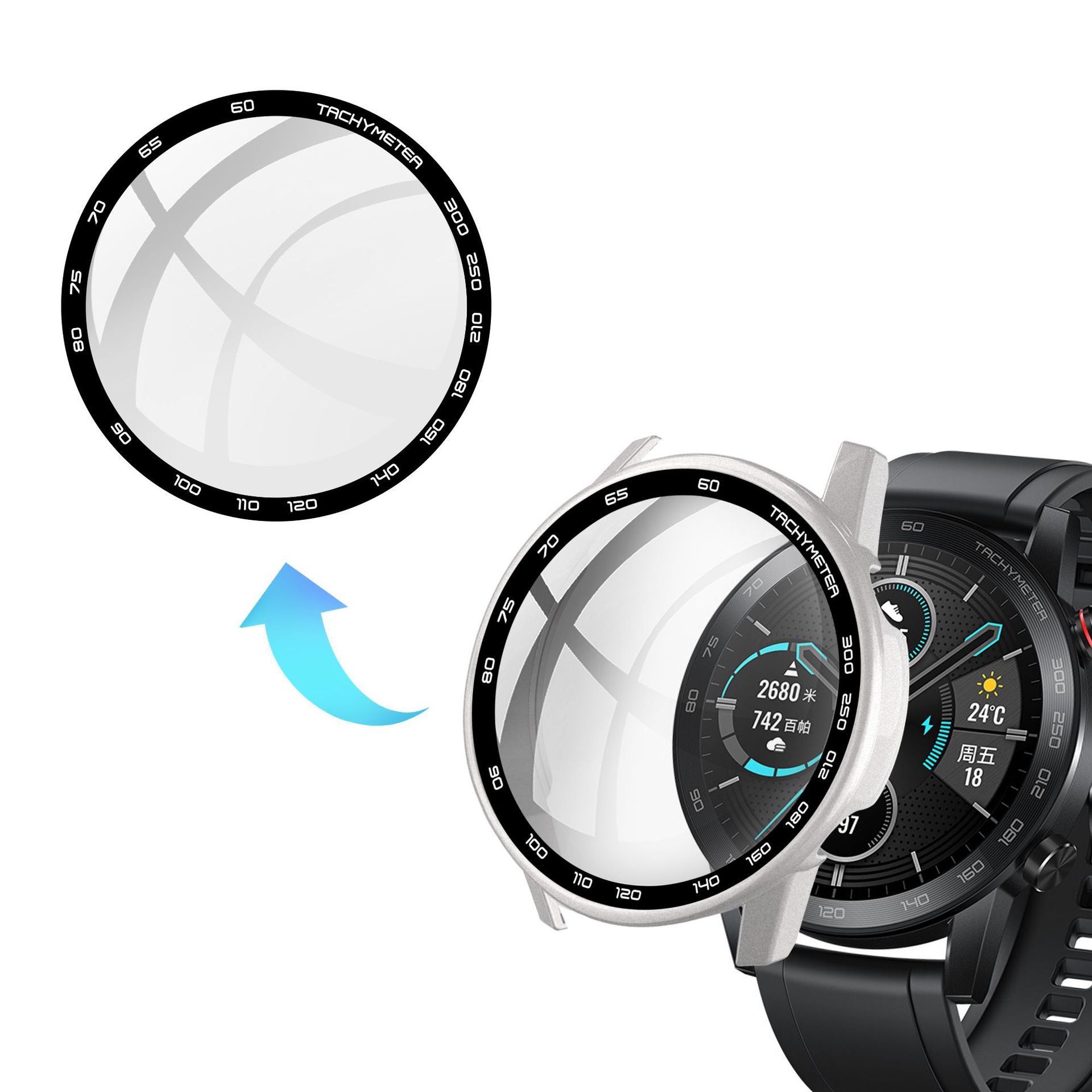 Hard Edge Glass Screen Protect - огляд і ціна Motorola Smartwatch Accessories