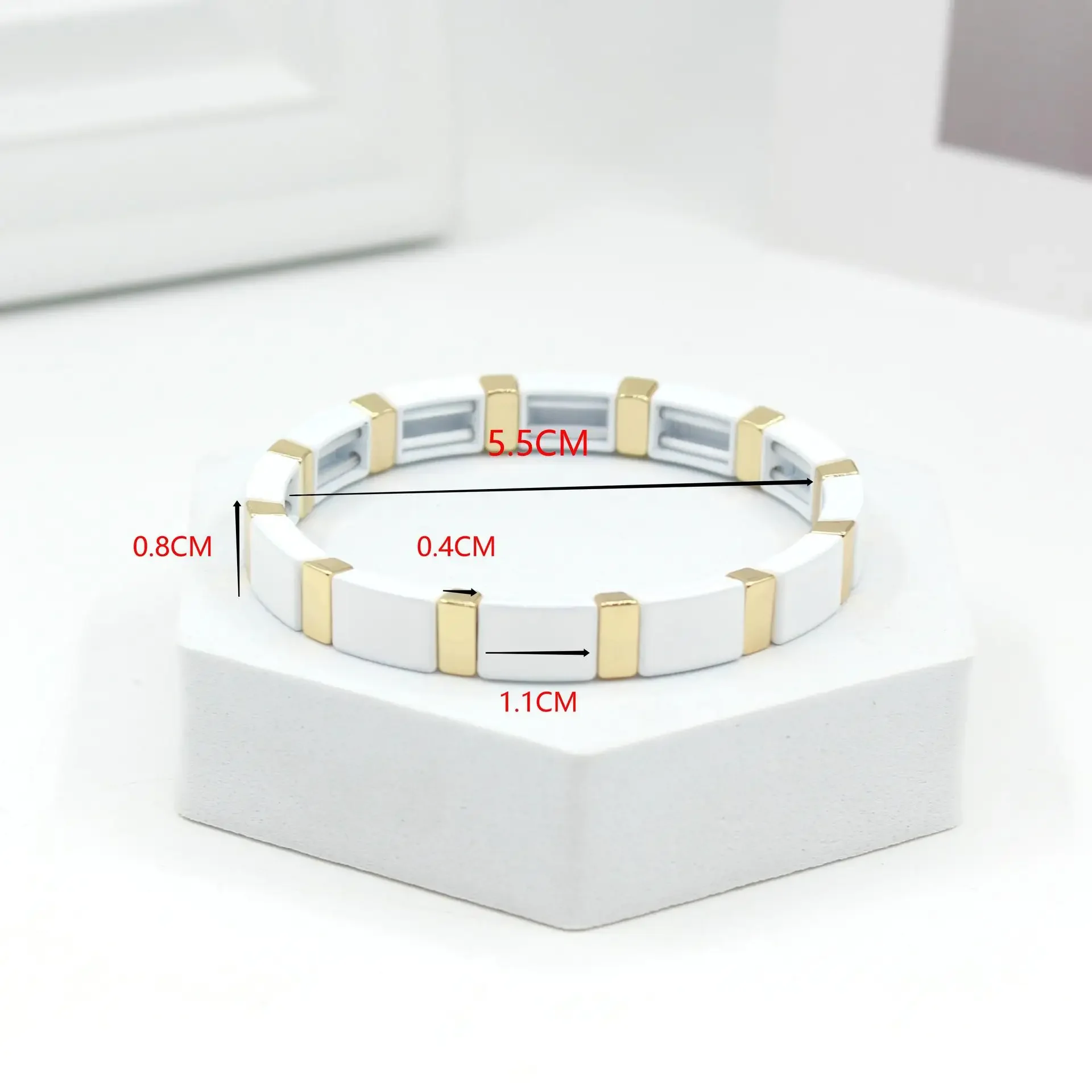Bohemian Enamel White Cold Win - огляд і ціна Ceramic Link Bracelet