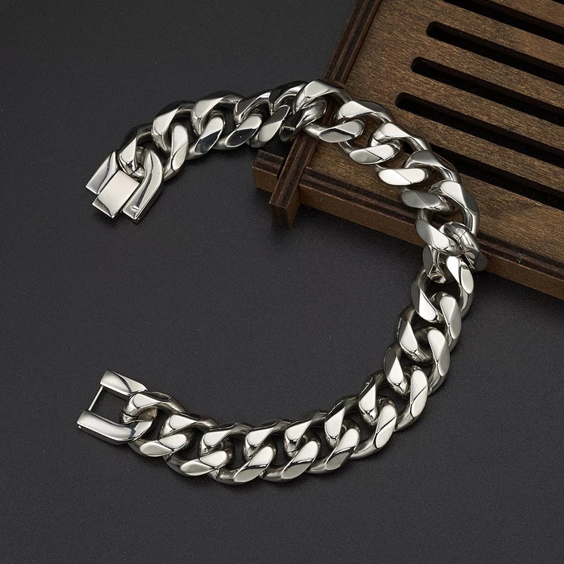 9MM-15MM Polished 316L Stainle - огляд і ціна Ceramic Link Bracelet
