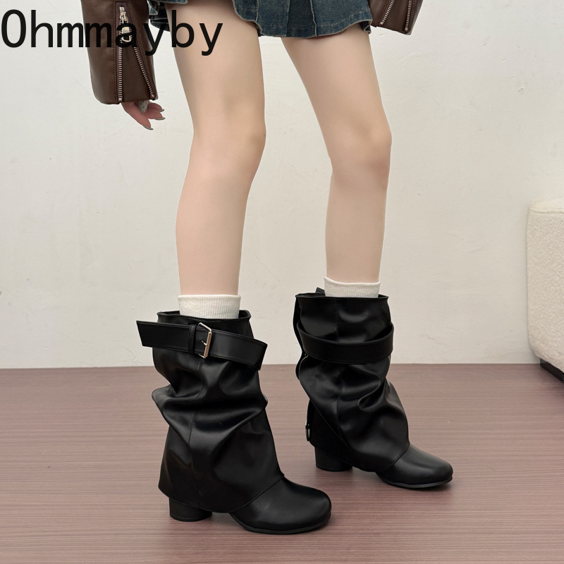 New Women Slouchy Mid Calf Lea - огляд і ціна Leather Classic Strap