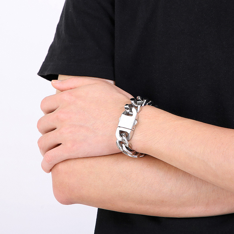 20MM Heavy Punk Retro Cuban Cu - огляд і ціна Ceramic Link Bracelet